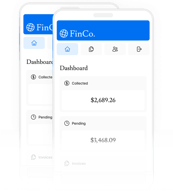 Screenshots of the dashboard progject showing mobile version